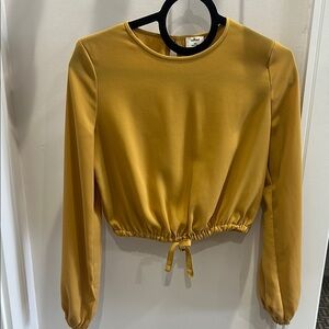 Aritzia Mustard Long Sleeve Women's Top